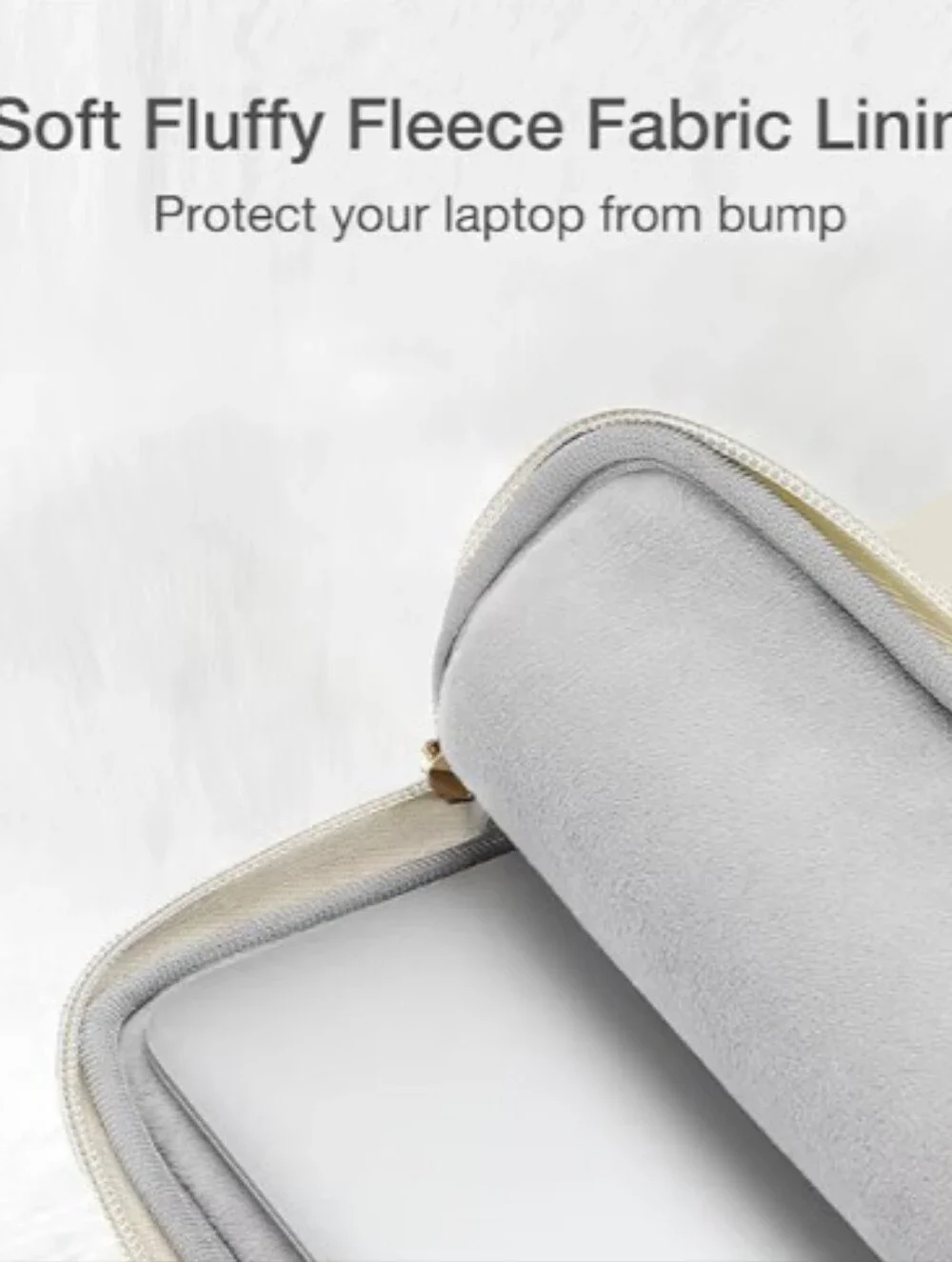 Chic Sand Quilted Puffy Laptop Sleeve Bag 13.3 Inch & Tech Accessory Pouch Set